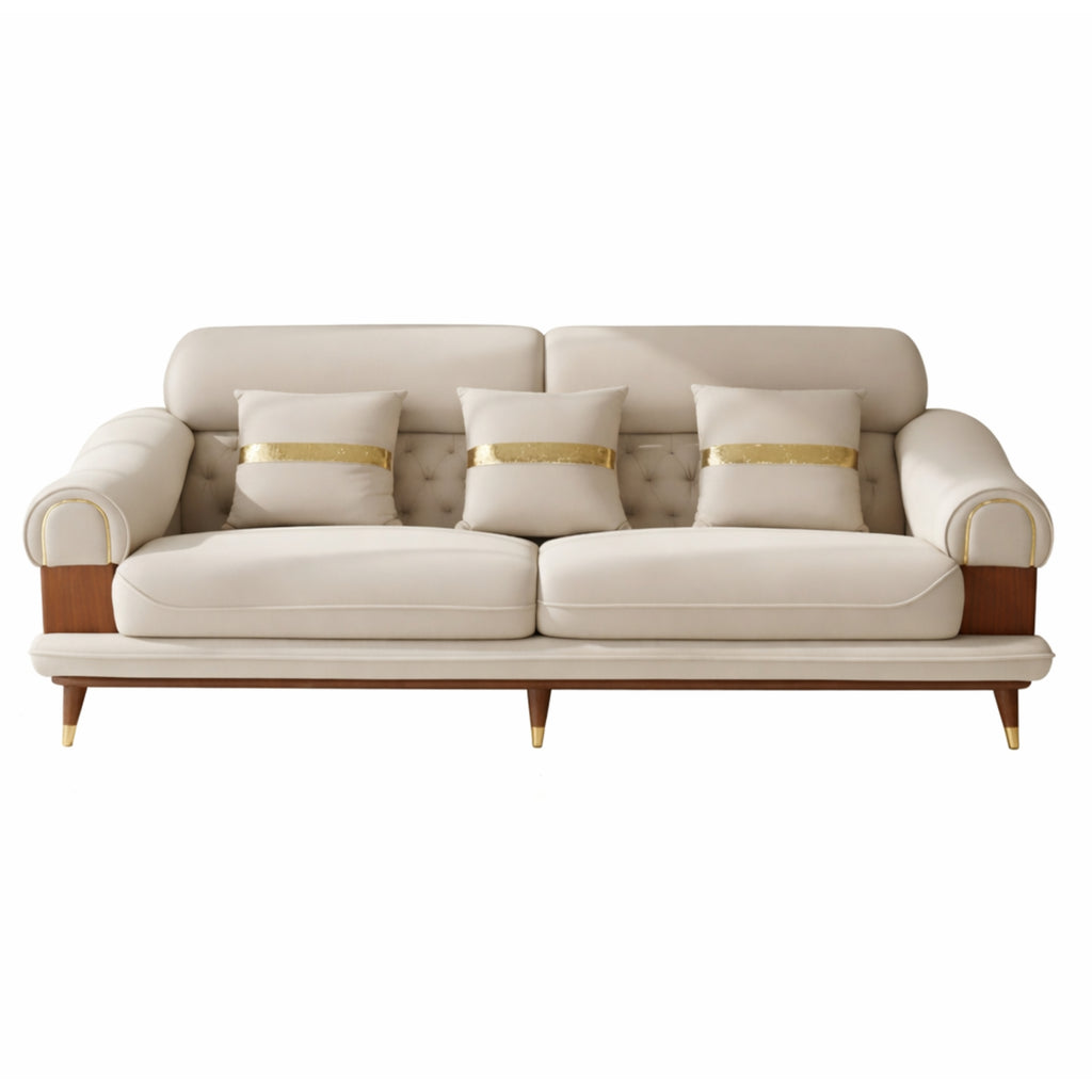 Moon 3-Seater Fabric Sofa - Comfortable & Modern Sofa for Living Rooms