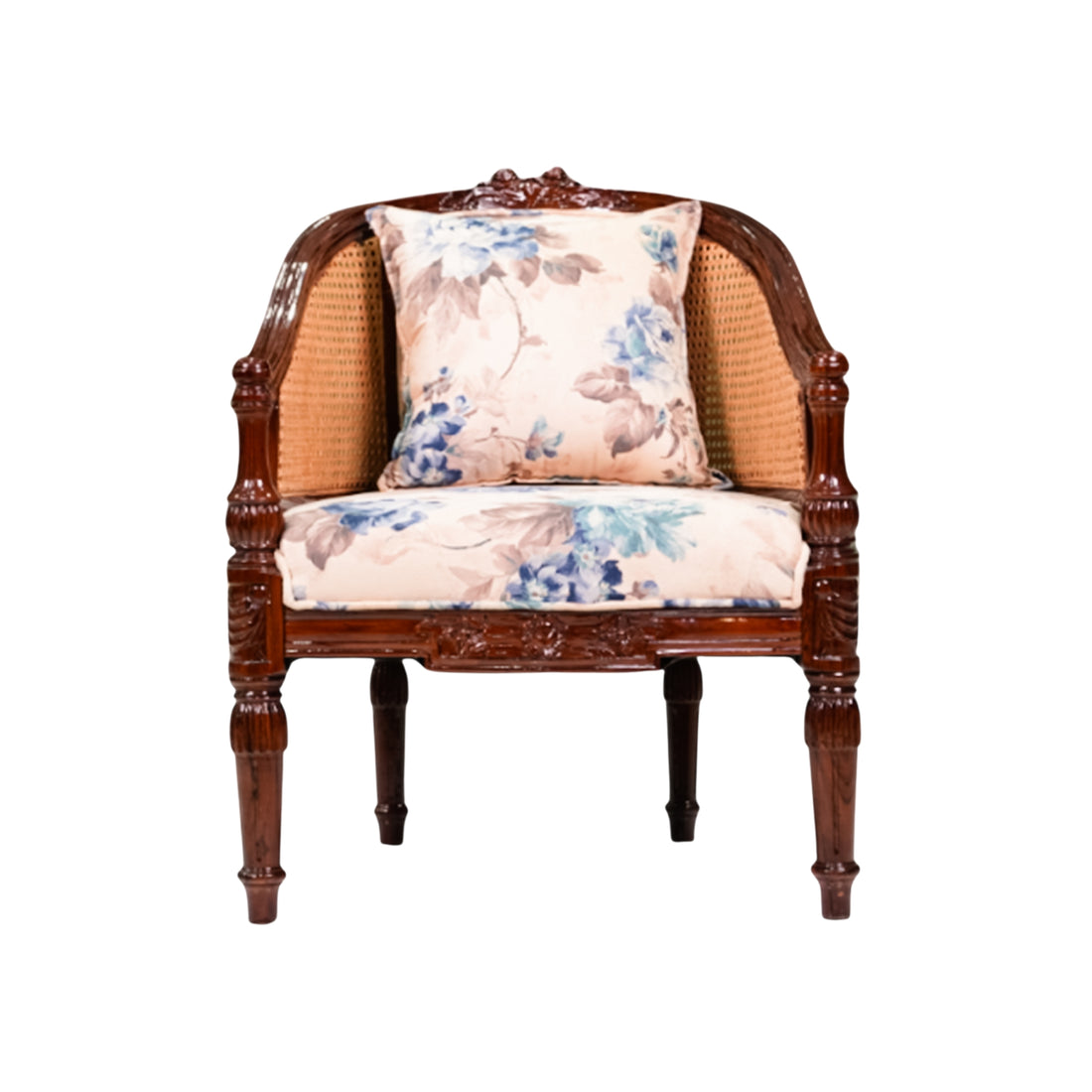 Cane Lobby Chair  Antique Charm Meets Modern Comfort