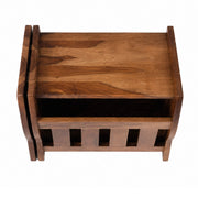 Rogar Magazine Rack- Wooden Slatted Organizer for Stylish and Accessible Reading Storage