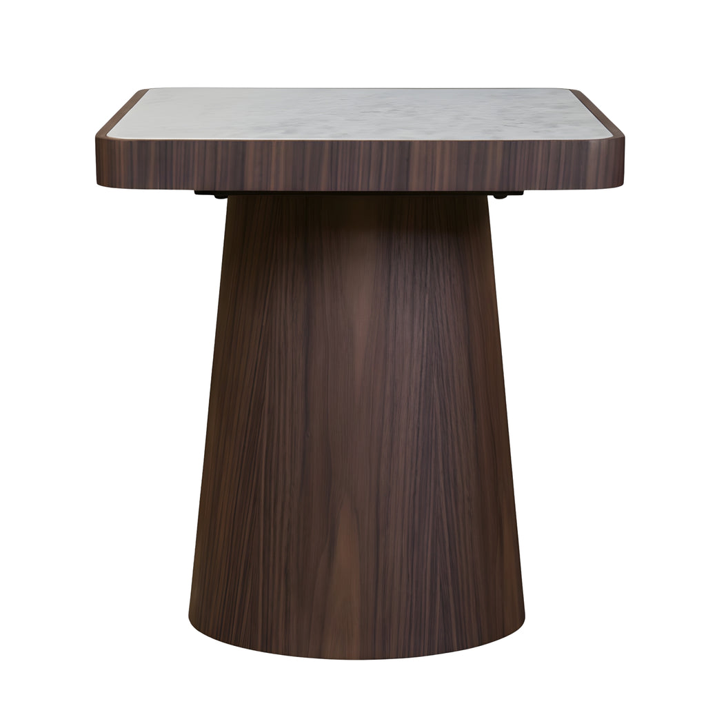 N464B End Table  Walnut Solid Wood Side Table for Modern Living