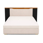 Flute King Bed with Storage – Modern Elegance with Fluted Detailing