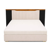 Flute King Bed with Storage – Modern Elegance with Fluted Detailing