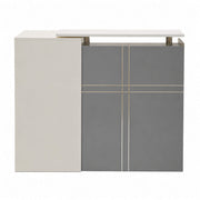 Presume Reception Table- Modern Dual-Tone Office Reception Desk with Storage