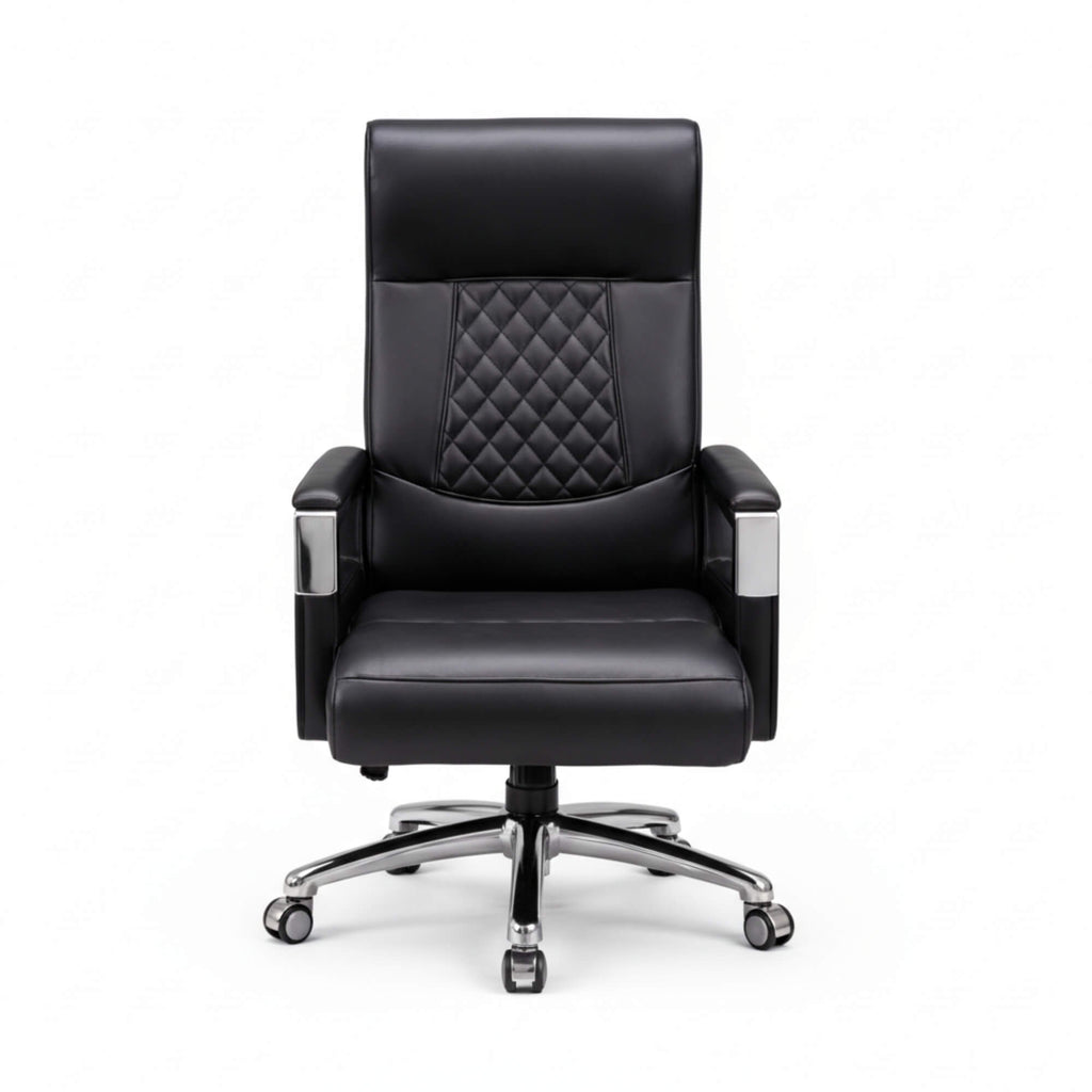 Eezy Office Chair 758  Modern Leatherette Office Chair with SS Base