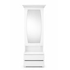 Pecon Dressing Table – Modern White Gloss Finish with Drawer Storage & Space-Saving Design