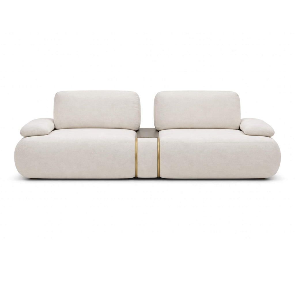 Soho 3 Seater Sofa- Modern Modular Design with Plush Cushions & Metallic Accent