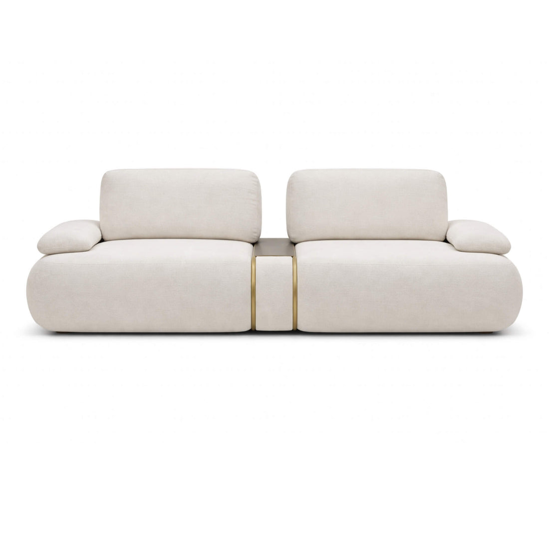 Soho 3 Seater Sofa- Modern Modular Design with Plush Cushions & Metallic Accent