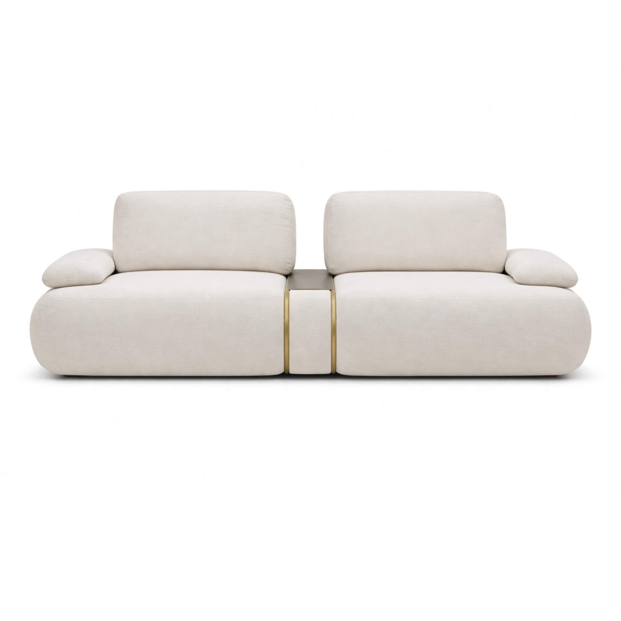 Soho 3 Seater Sofa- Modern Modular Design with Plush Cushions & Metallic Accent