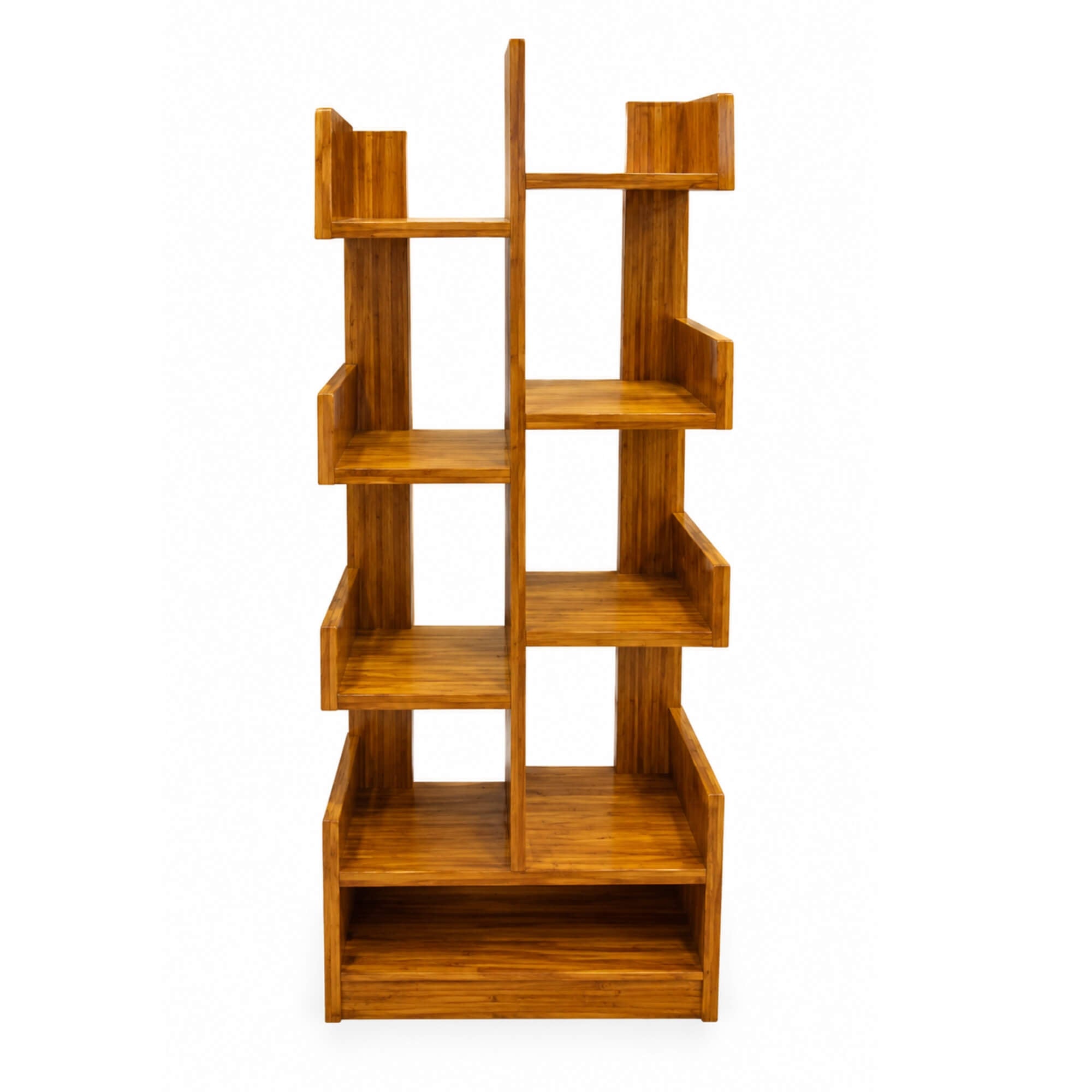 Step Bookshelf- Modern Stepped Wooden Shelf for Stylish Storage and Display