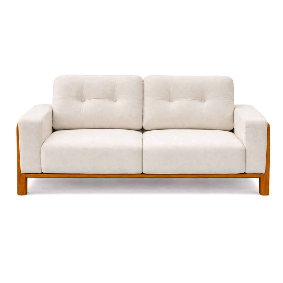 Prince 3 seater sofa- Refined Comfort Sofa in Bouclé with Teak Craftsmanship