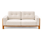 Prince 3 seater sofa- Refined Comfort Sofa in Bouclé with Teak Craftsmanship