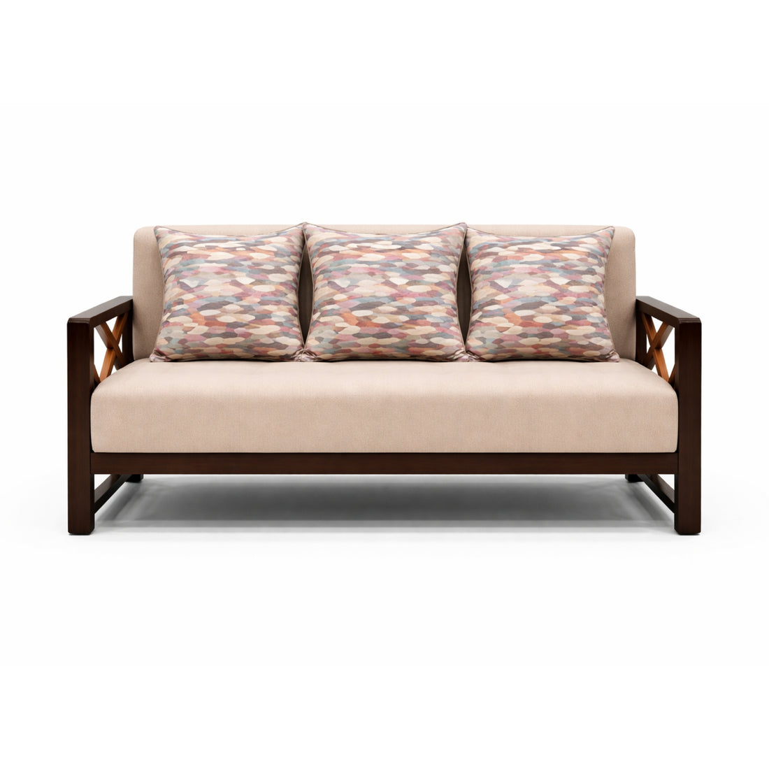Aspire 3 Seater Sofa – Elegant Teak Wood Comfort for Modern Living