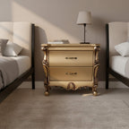 Harmony Night Stand- Elegant Curves with Luxe Gold Finish