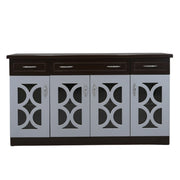 Grace 4 Door Multiunit  Modern Glossy Storage Unit with Shelves