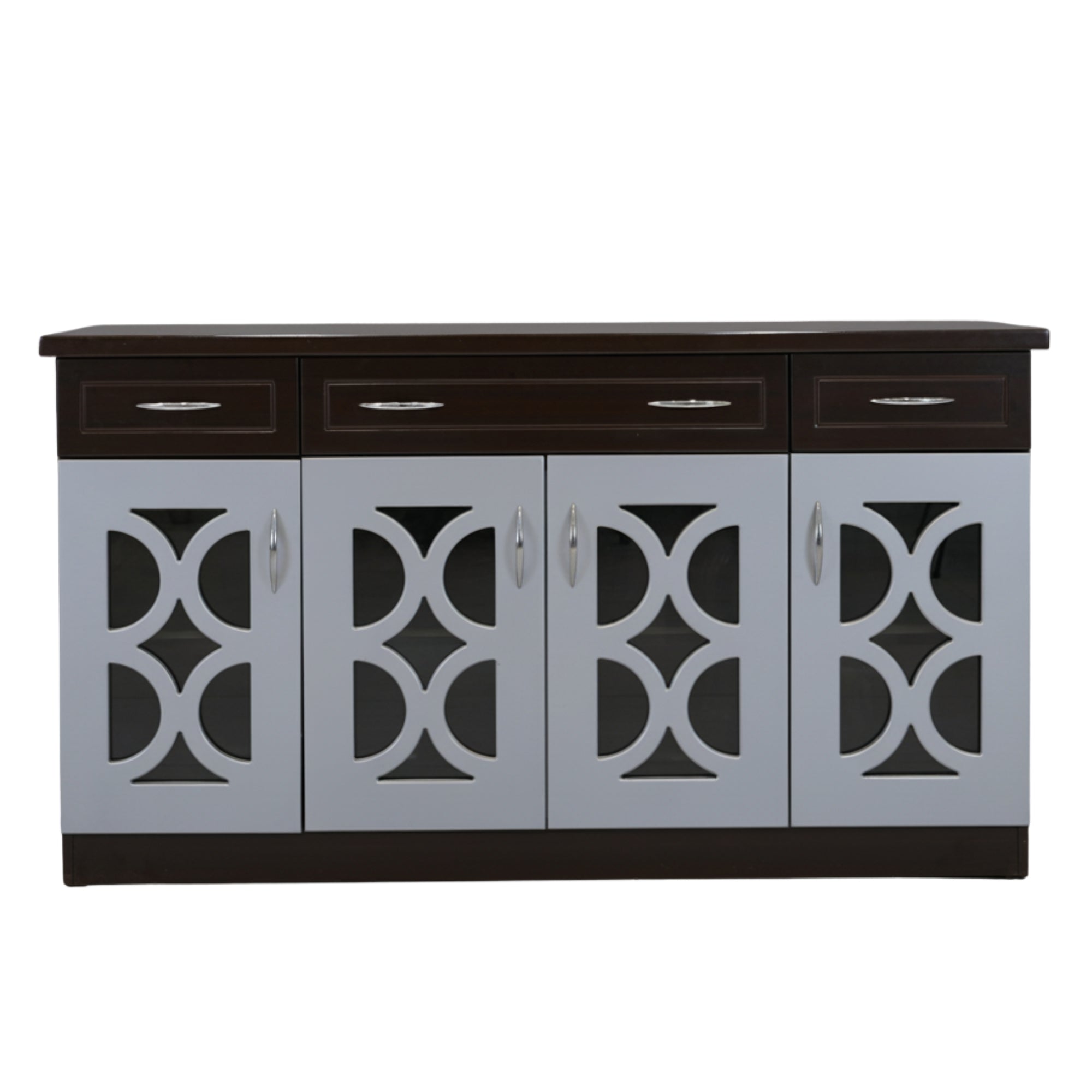 Grace 4 Door Multiunit – Modern Glossy Storage Unit with Shelves