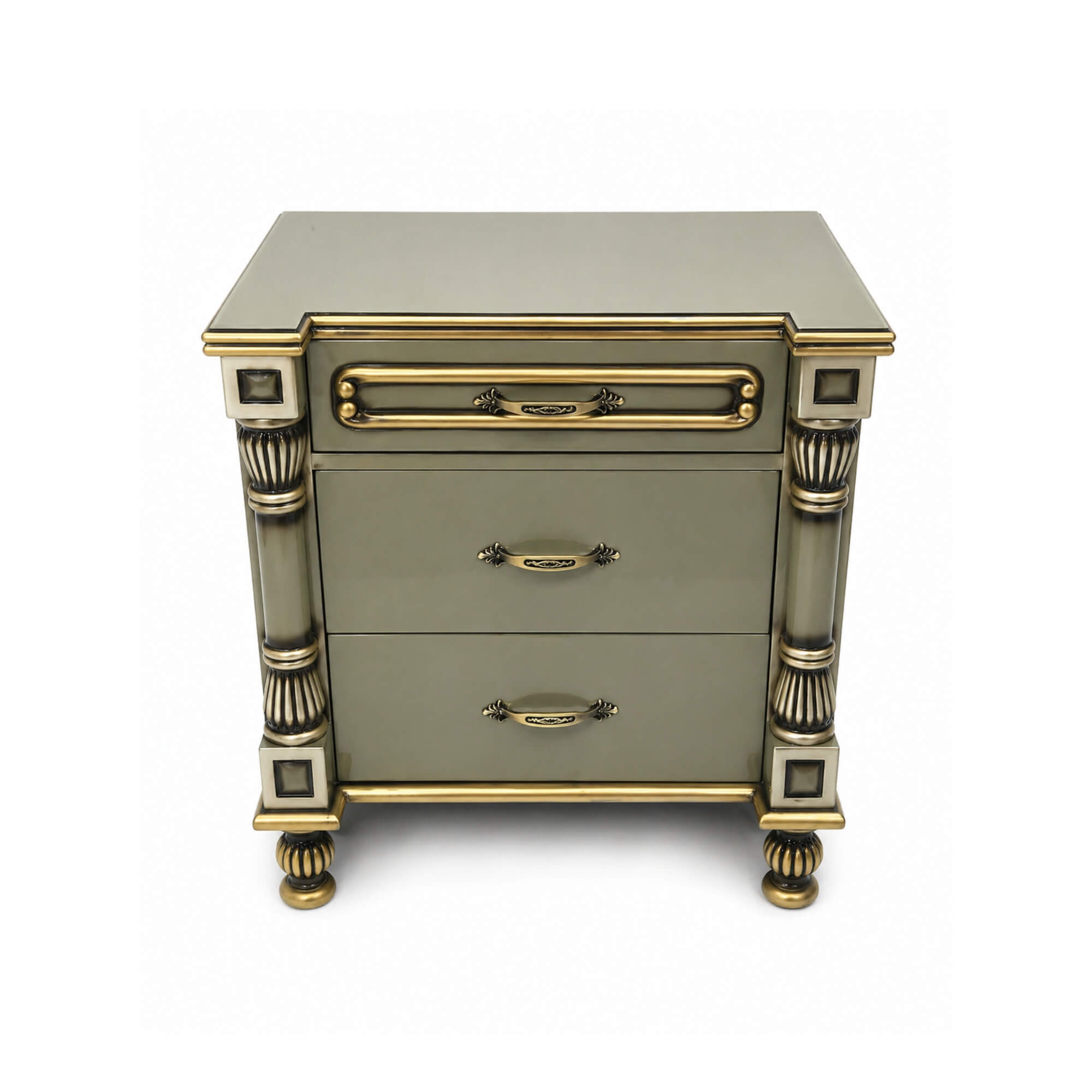 Royal Carvin Night Stand – Elegant Simplicity with Luxe Accents