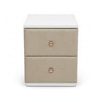 Fortune Night Stand – Compact Elegance with Upholstered Charm