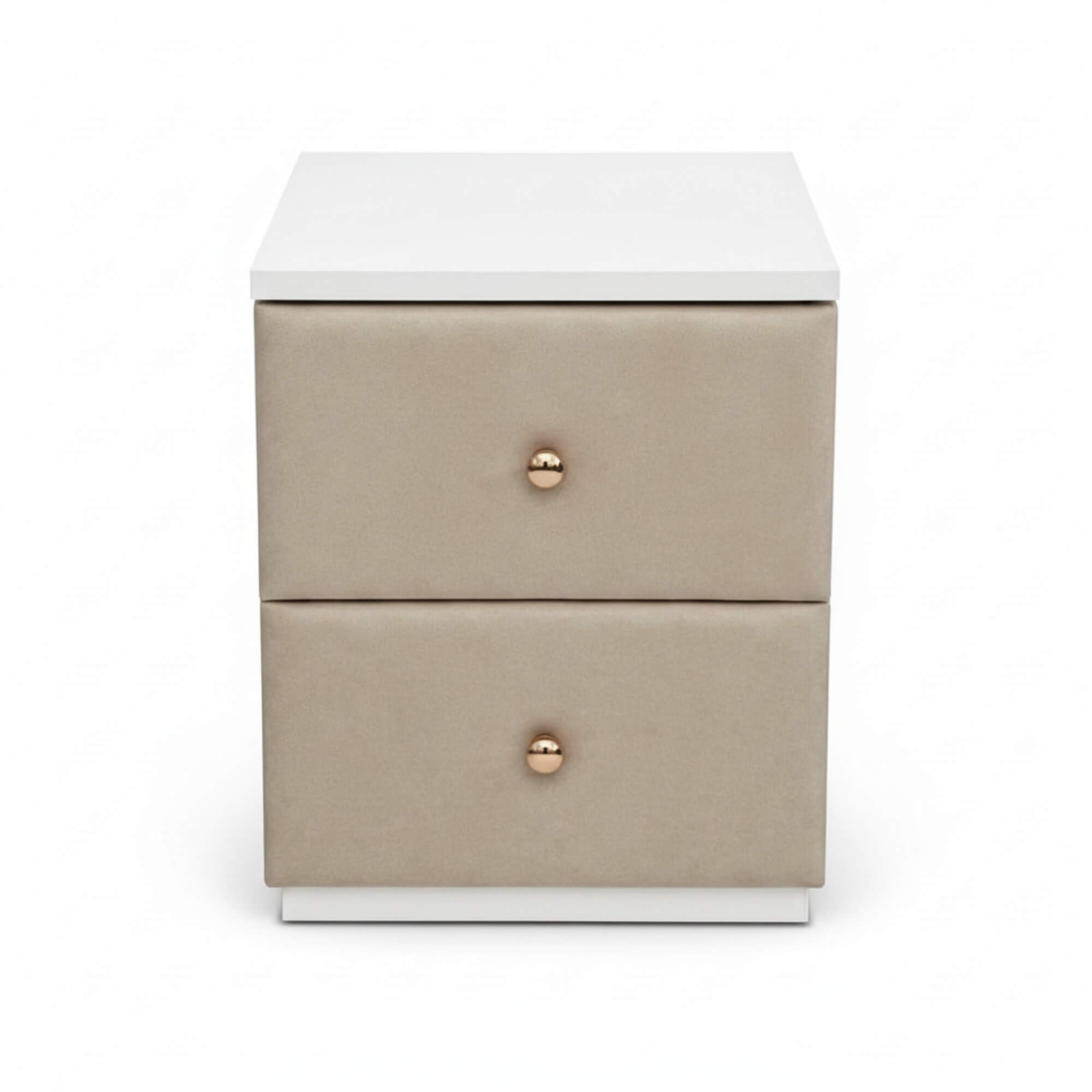 Fortune Night Stand – Compact Elegance with Upholstered Charm