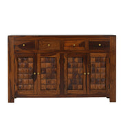 Diamond 4 Door Multiunit  Solid Wood Storage Unit with Drawers & Shelves