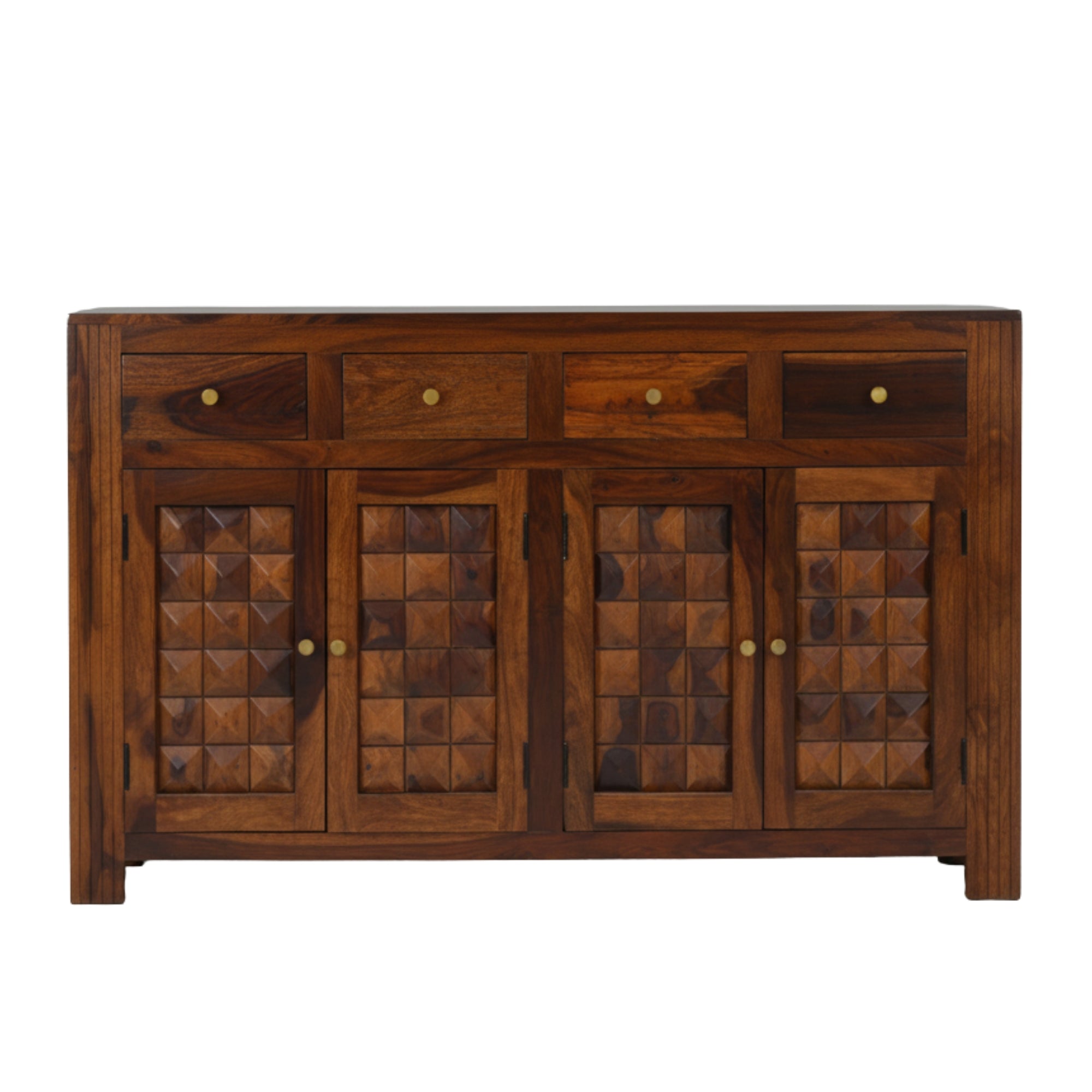 Diamond 4 Door Multiunit – Solid Wood Storage Unit with Drawers & Shelves