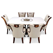 Manchester 6+1 Dining Table – Refined Dining with Luxurious Detailing