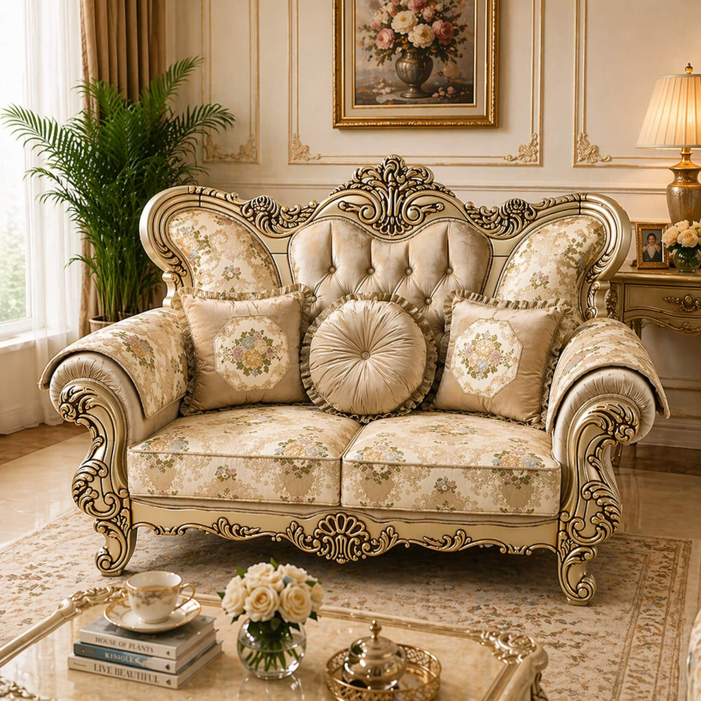 French Carvin 2 Seater Sofa- Premium Royal Comfort