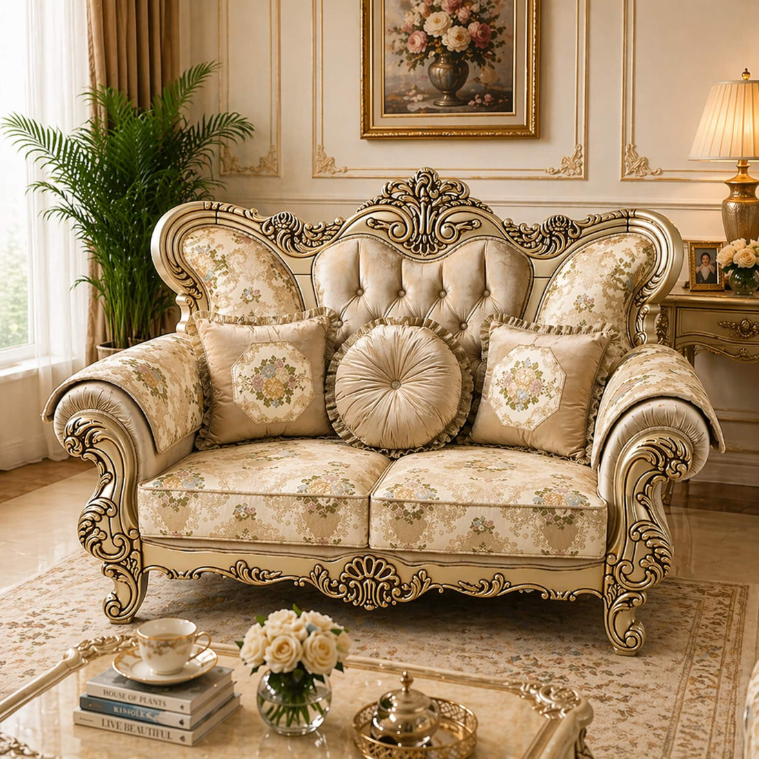 French Carvin 2 Seater Sofa- Premium Royal Comfort