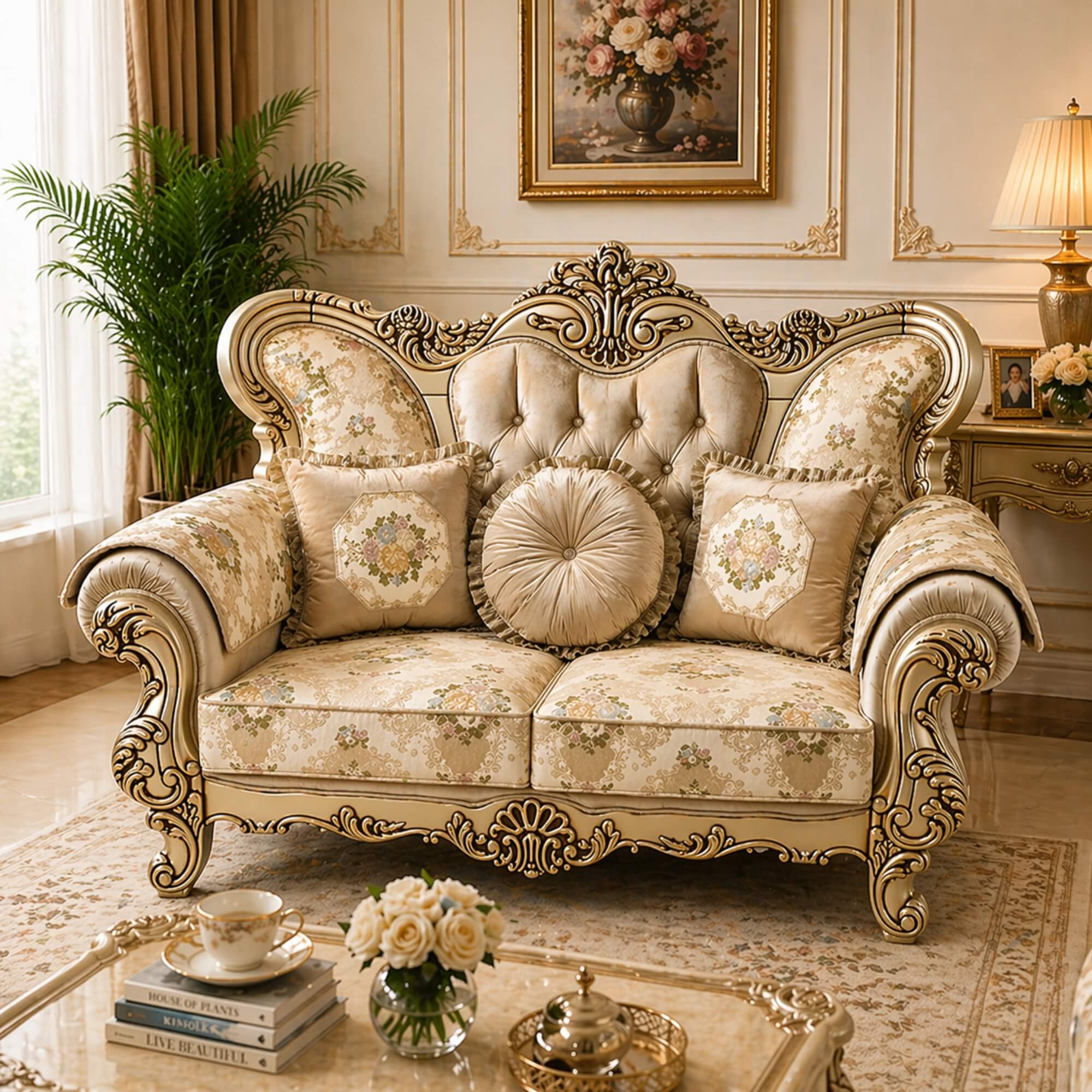 French Carvin 2 Seater Sofa- Premium Royal Comfort