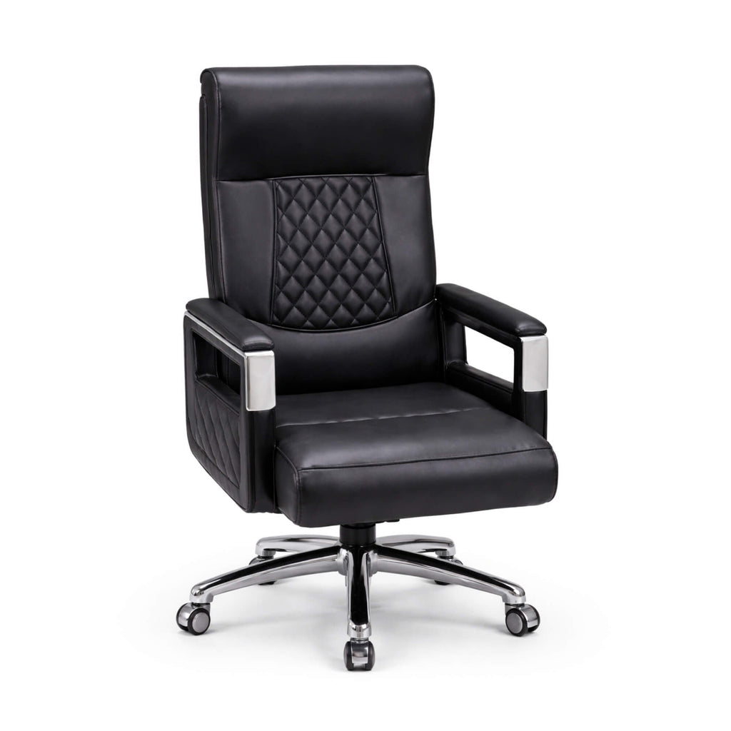 Eezy Office Chair 758  Modern Leatherette Office Chair with SS Base