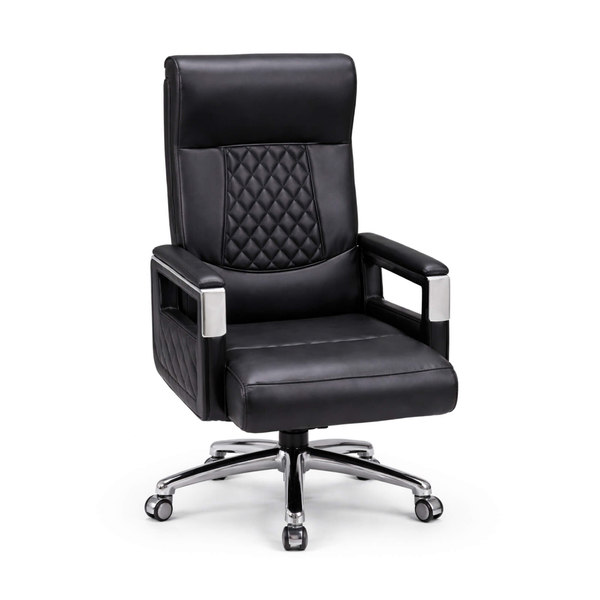 Eezy Office Chair 758  Modern Leatherette Office Chair with SS Base