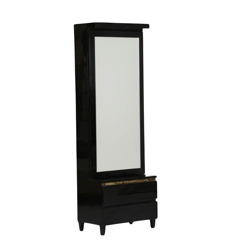 Pacific Dressing Table highlights depth, profile and stance on its tapered legs.