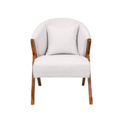 Aspen Beige Fabric Lobby Chair  A Compact, Stylish Accent for Modern Homes