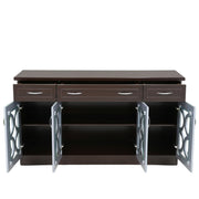 Grace 4 Door Multiunit  Modern Glossy Storage Unit with Shelves