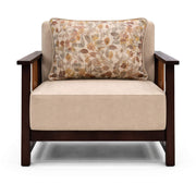 Grid 1 Seater Sofa- Teak Wood Comfort with Artistic Charm