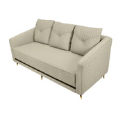 Arabica Modern Blue & Beige Fabric 3-Seater Sofa - Elegant Sofa for Comfortable