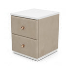 Fortune Night Stand – Compact Elegance with Upholstered Charm
