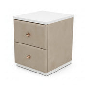 Fortune Night Stand – Compact Elegance with Upholstered Charm