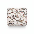 Bliss Puffi Ottoman - Upholstered Square Pouffe for Living Room