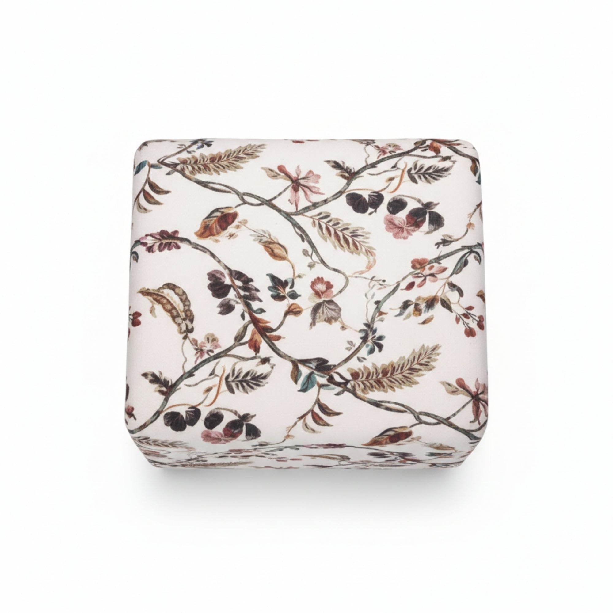 Bliss Puffi Ottoman - Upholstered Square Pouffe for Living Room