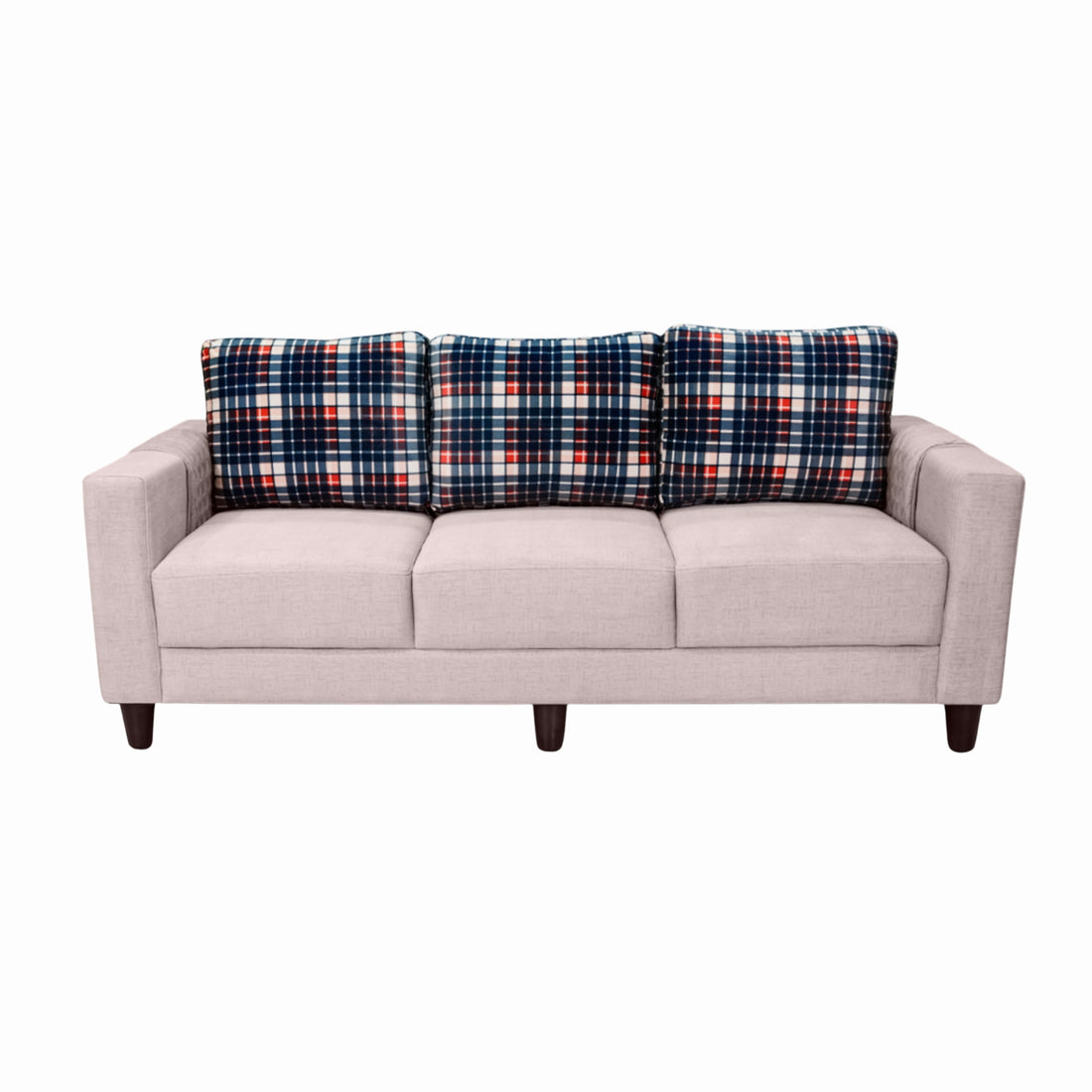 Garnet Grey Fabric 3-Seater Sofa  A Modern Statement in Comfort and Style