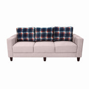 Garnet Grey Fabric 3-Seater Sofa  A Modern Statement in Comfort and Style