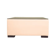 Gulf Modern Coffee Table  Elegant Leatherette & Glass Design for Living Rooms