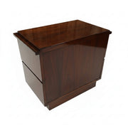 Tucain Night Stand – Sleek Geometry with Timeless Wooden Charm