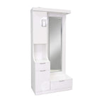 Charm Dressing Table is available with a sleek profile of the white vanity desk, while the slim design of its storage drawer and frame.