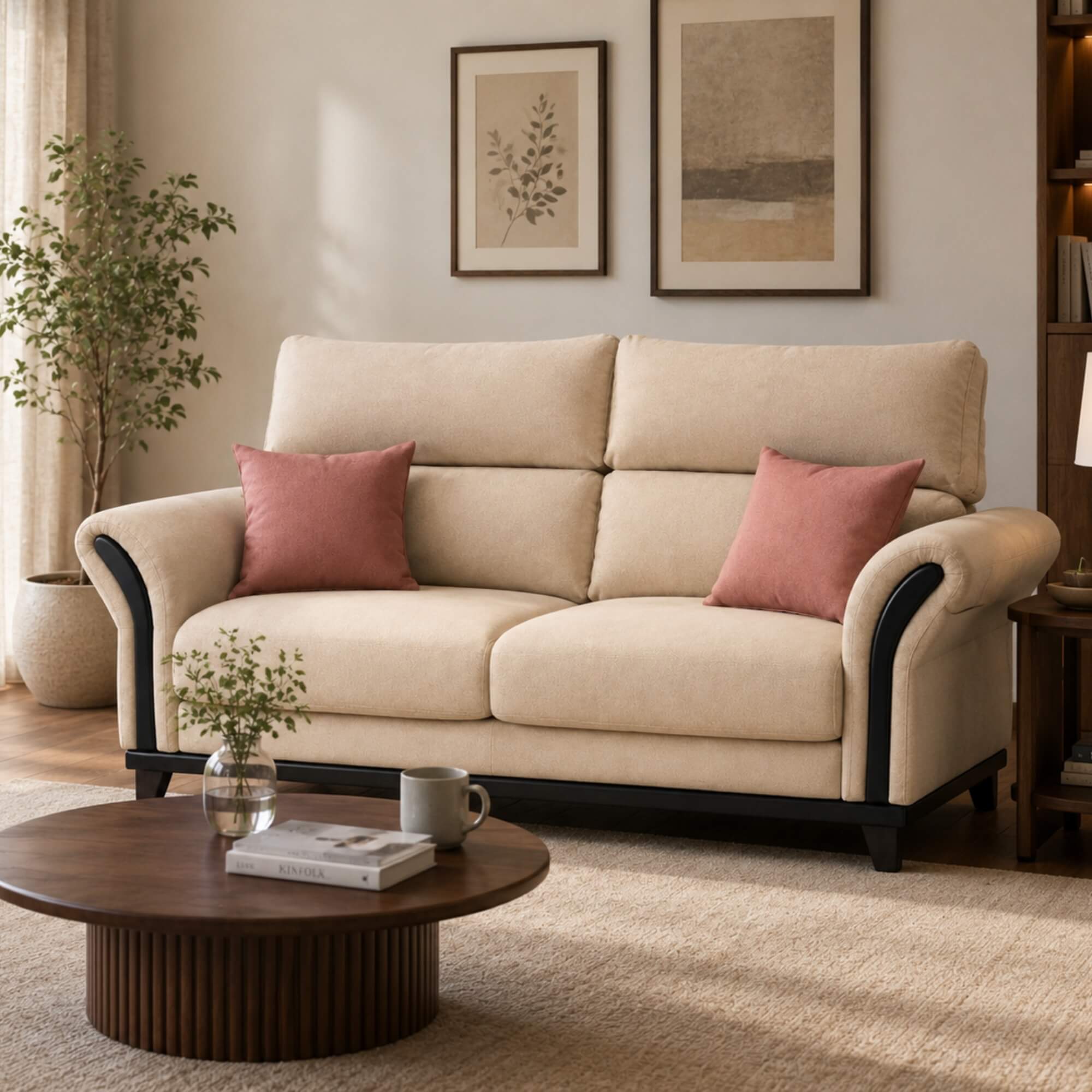 Durbun 2 Seater Sofa- Premium Modern Fabric Sofa