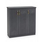 Whirlpool Shoe Rack with 3 Drawers- Shoe Rack with Gold Handles & Concealed Storage