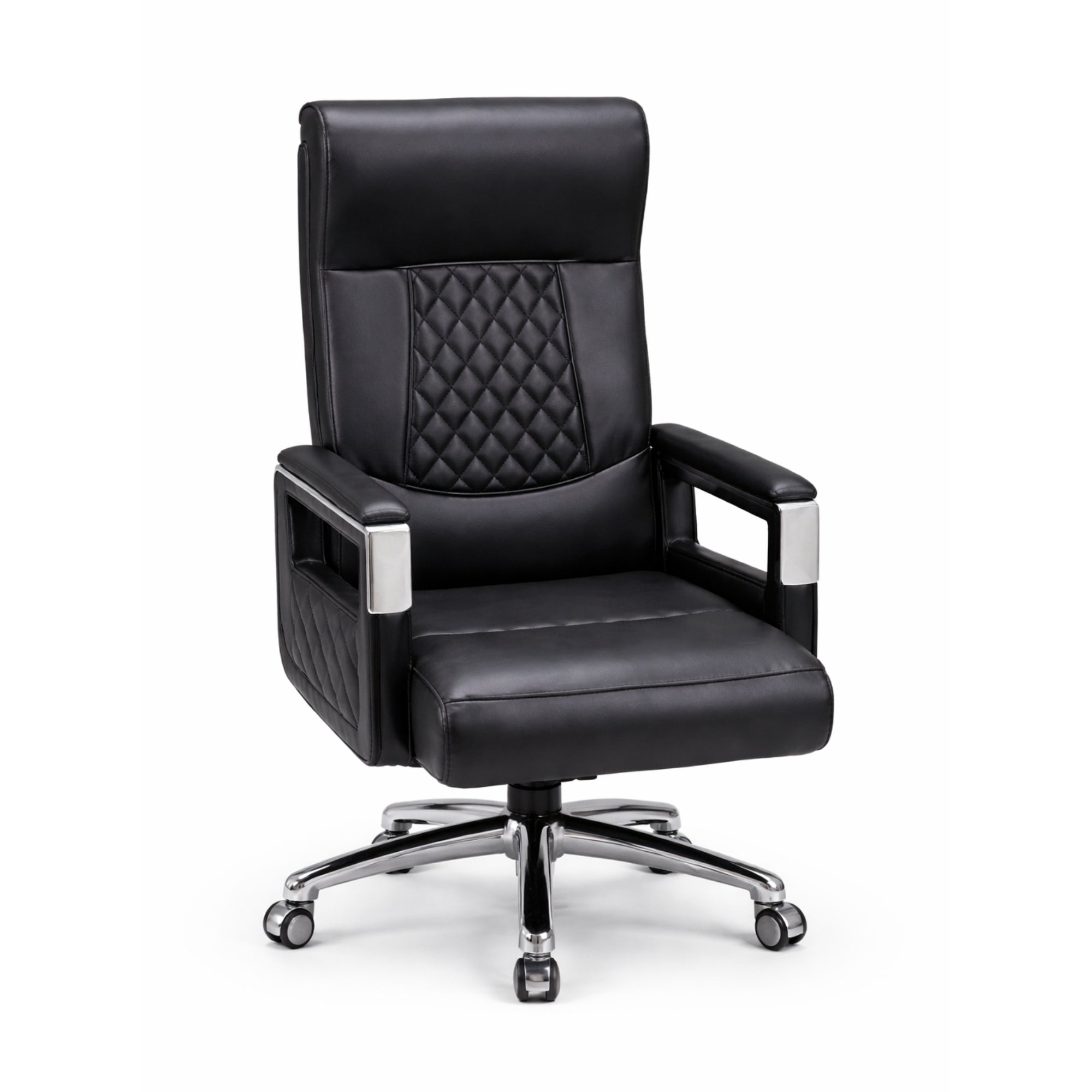 Eezy Office Chair 758 – Modern Leatherette Office Chair with SS Base
