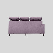 Zikara Modern Grey L Shape Sofa with Adjustable Headrest  Best Sofa for Large L