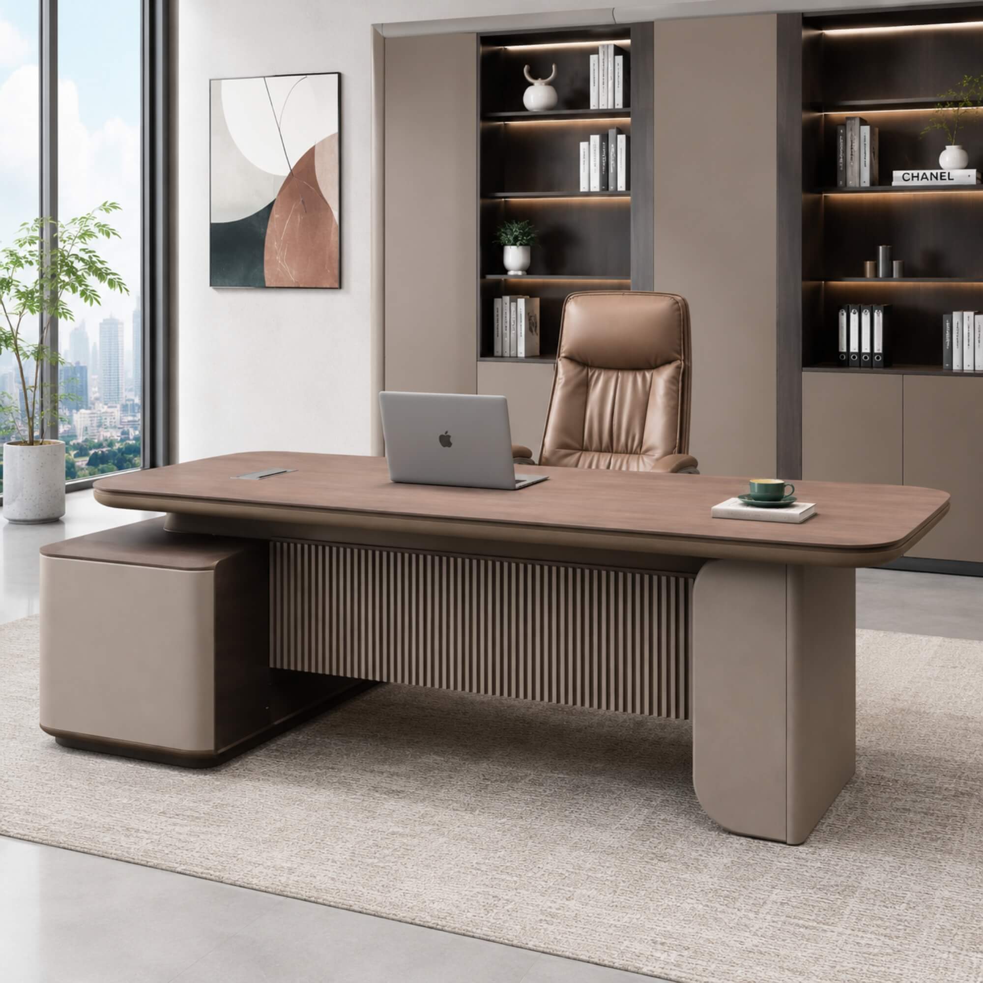 639 7FT Office Table- Elite Curve Executive Table