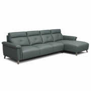 Gray sectional sofa on a white background